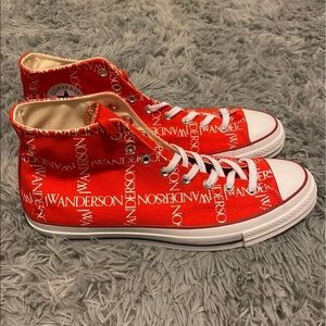 Converse JW Anderson red high tops